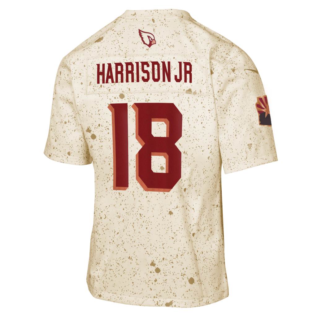 NFL Arizona Cardinals Marvin Harrison Jr. Youth Nike Rivalries Game Jersey - Tan