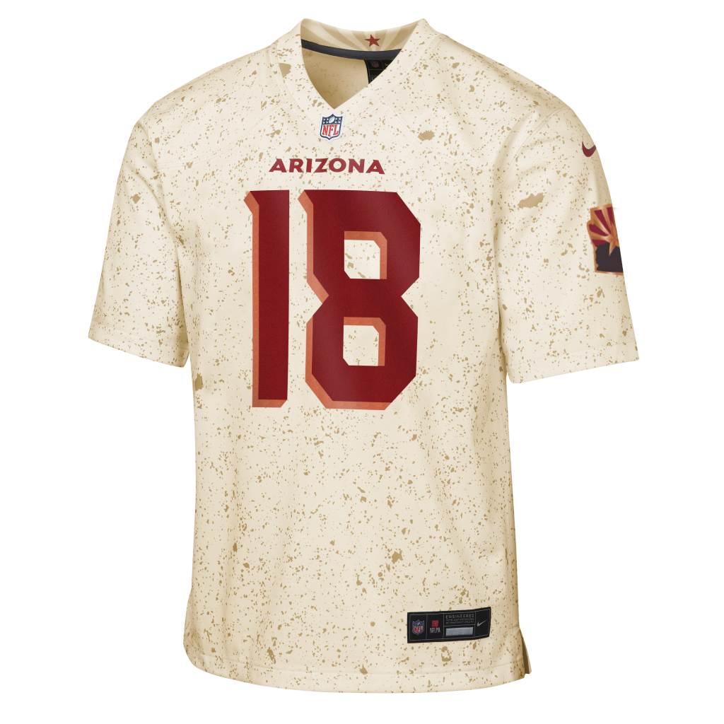 NFL Arizona Cardinals Marvin Harrison Jr. Youth Nike Rivalries Game Jersey - Tan