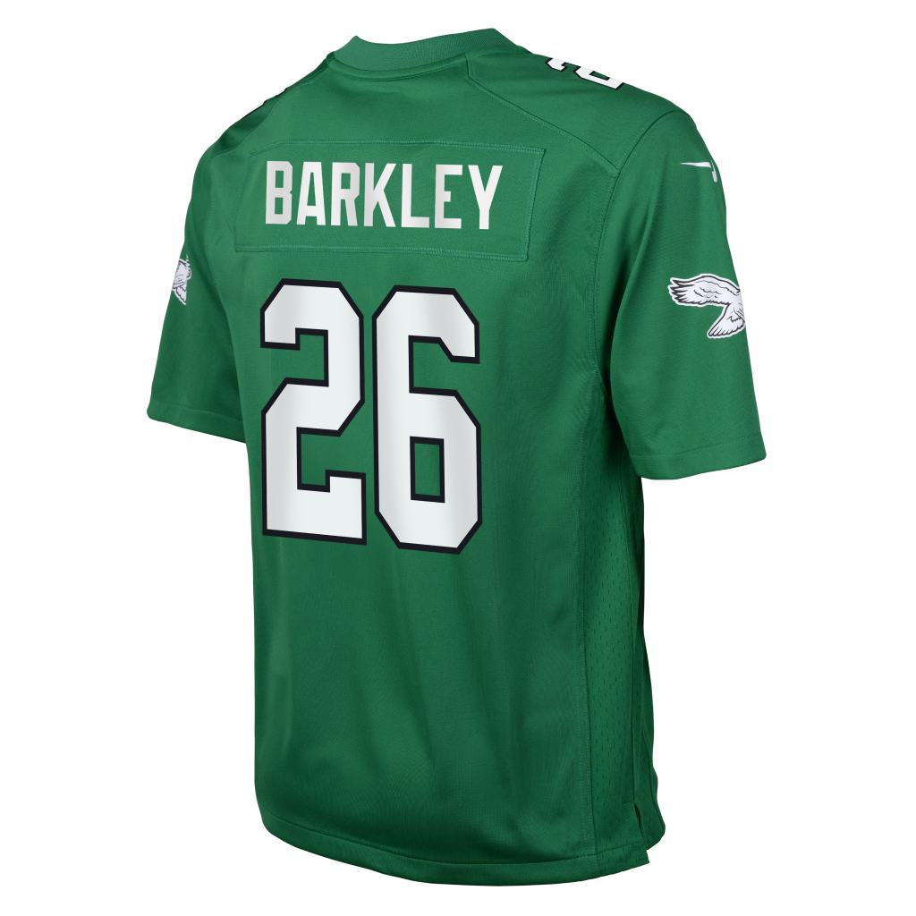 NFL Philadelphia Eagles Saquon Barkley Youth Nike Throwback Game Jersey - Green