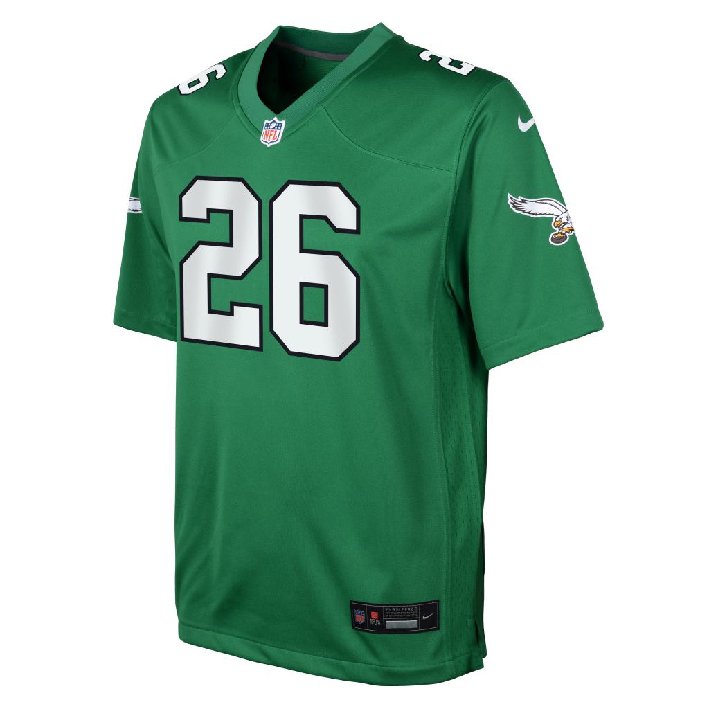 NFL Philadelphia Eagles Saquon Barkley Youth Nike Throwback Game Jersey - Green