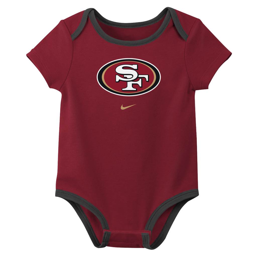 NFL San Francisco 49ers Infant Nike 2025 Creeper 3-Piece Onesie Set - Red