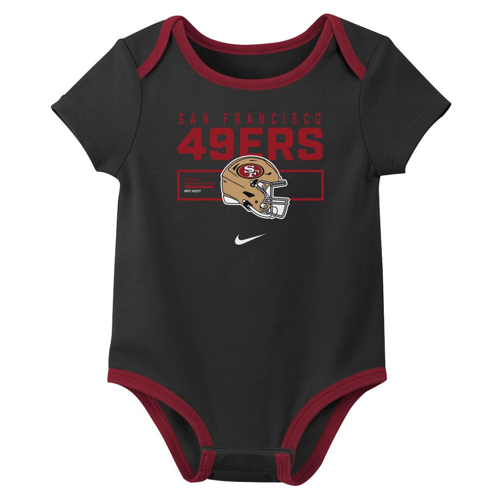 NFL San Francisco 49ers Infant Nike 2025 Creeper 3-Piece Onesie Set - Red
