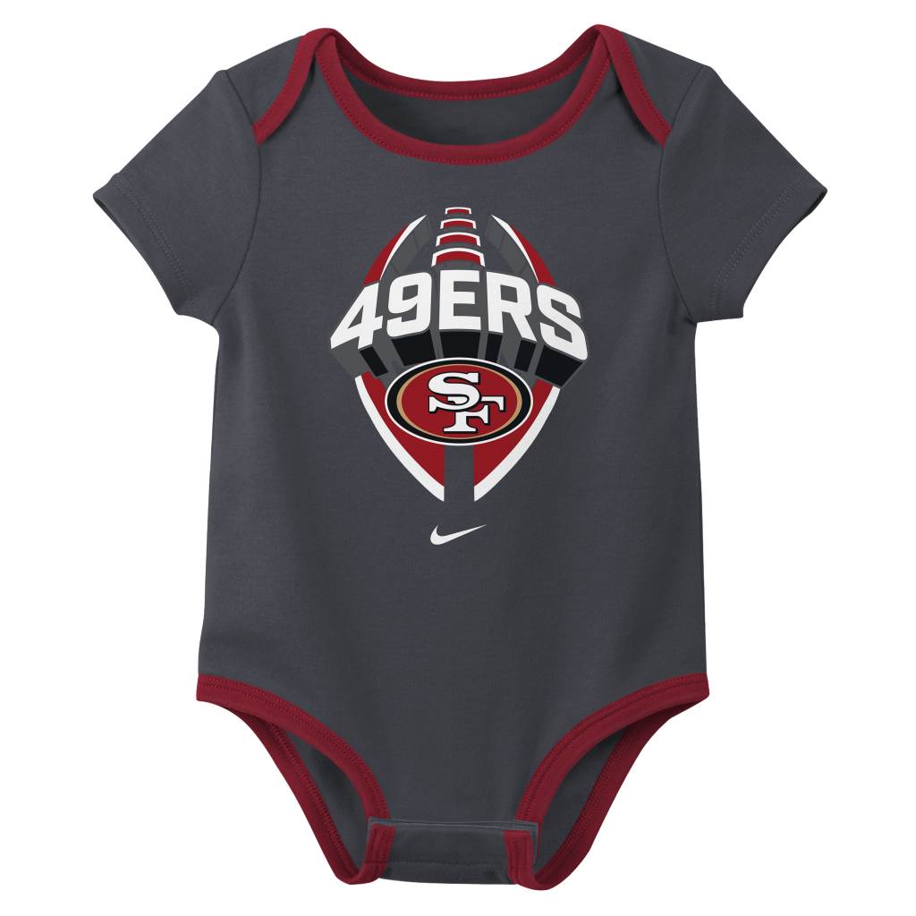 NFL San Francisco 49ers Infant Nike 2025 Creeper 3-Piece Onesie Set - Red