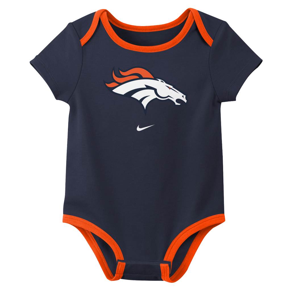 NFL Denver Broncos Infant Nike 2025 Creeper 3-Piece Onesie Set - Orange