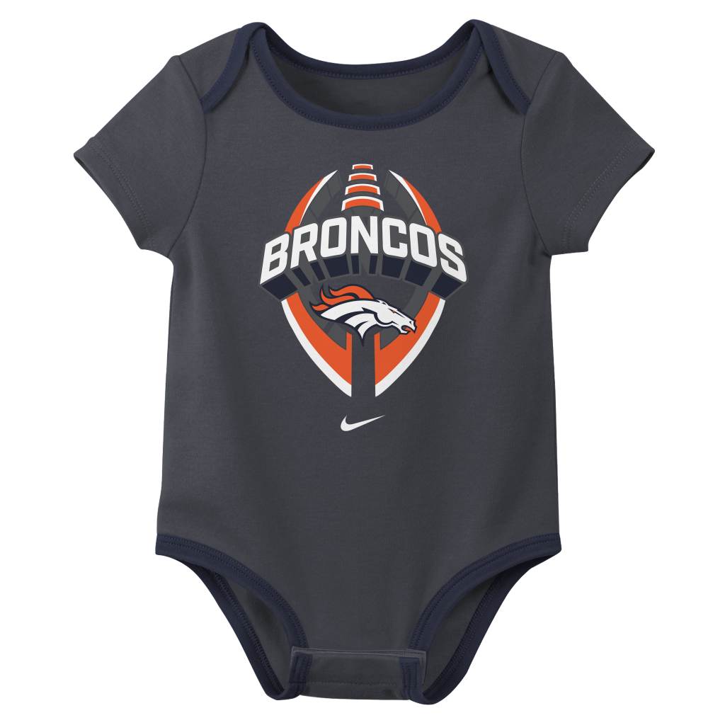 NFL Denver Broncos Infant Nike 2025 Creeper 3-Piece Onesie Set - Orange