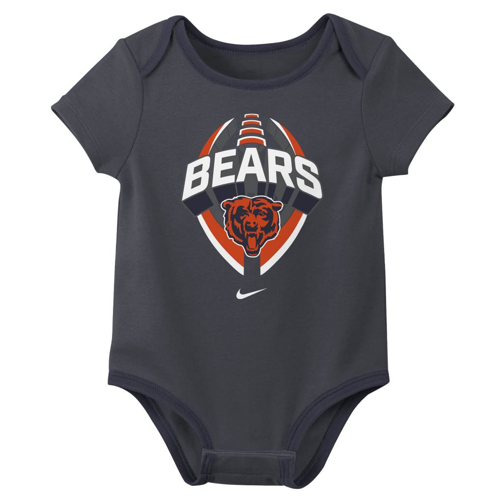 NFL Chicago Bears Infant Nike 2025 Creeper 3-Piece Onesie Set - Navy