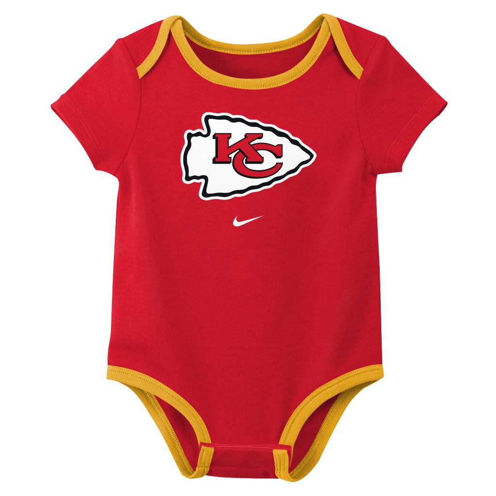 NFL Kansas City Chiefs Infant Nike 2025 Creeper 3-Piece Onesie Set - Red