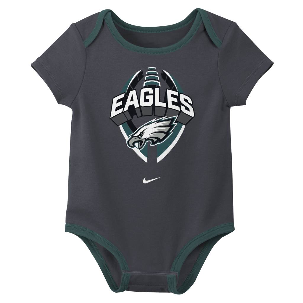 NFL Philadelphia Eagles Infant Nike 2025 Creeper 3-Piece Onesie Set - Green