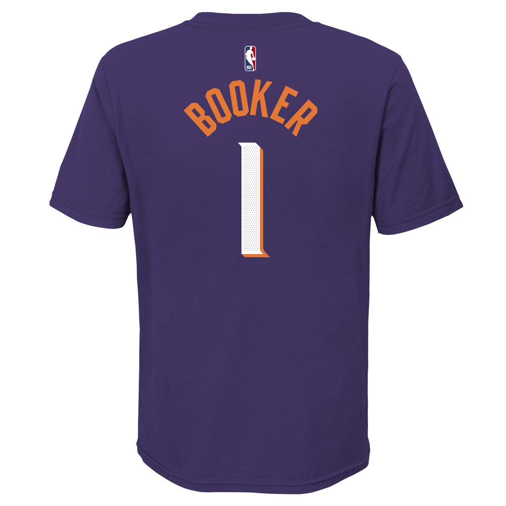 NBA Phoenix Suns Devin Booker Youth Nike 2023/24 Icon Name &amp; Number Tee