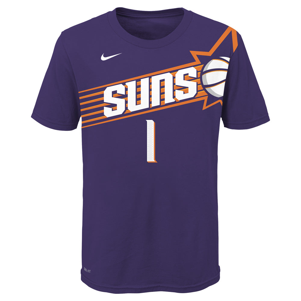 NBA Phoenix Suns Devin Booker Youth Nike 2023/24 Icon Name &amp; Number Tee