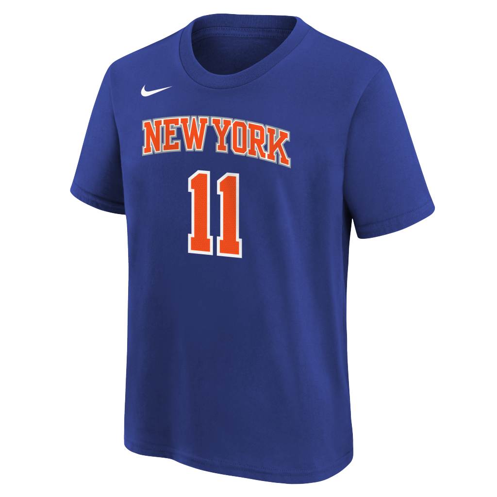 NBA New York Knicks Jalen Brunson Youth Nike Icon Name & Number T-Shirt - Blue