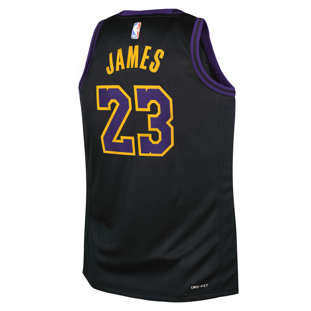 NBA Los Angeles Lakers LeBron James Youth Nike 2025-26 City Edition Swingman Jersey - Black