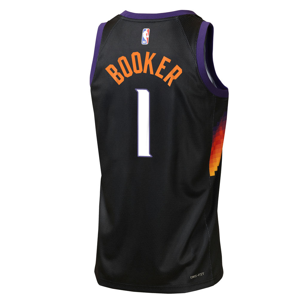 NBA Phoenix Suns Devin Booker Youth Nike 2025-26 City Edition Swingman Jersey - Black
