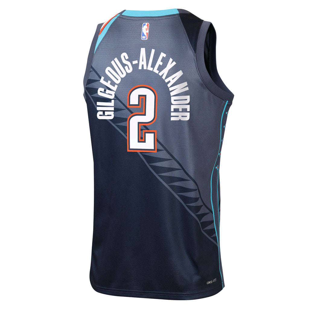 NBA Oklahoma City Thunder Shai Gilgeous-Alexander Youth Nike 2025-26 City Edition Swingman Jersey - Navy