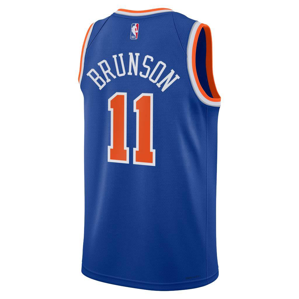 NBA New York Knicks Jalen Brunson Youth Nike Icon Swingman Jersey - Blue
