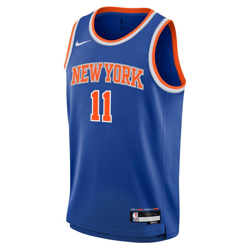 NBA New York Knicks Jalen Brunson Youth Nike Icon Swingman Jersey - Blue