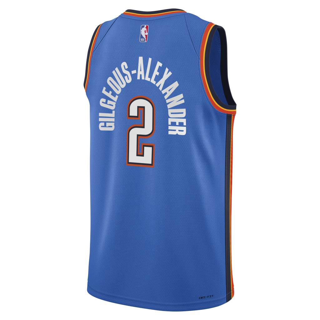 NBA Oklahoma City Thunder Shai Gilgeous-Alexander Youth Nike Icon Swingman Jersey - Blue