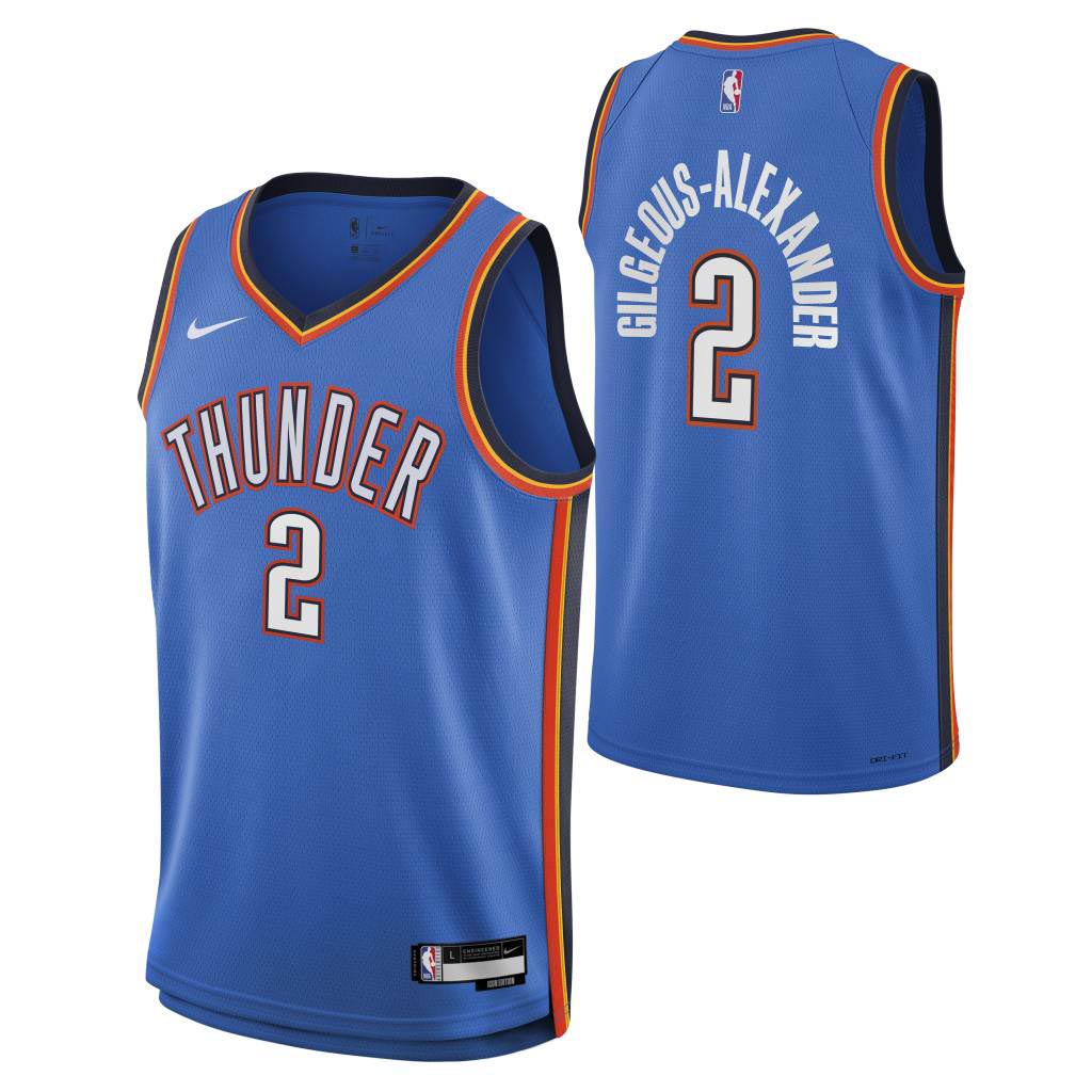 NBA Oklahoma City Thunder Shai Gilgeous-Alexander Youth Nike Icon Swingman Jersey - Blue