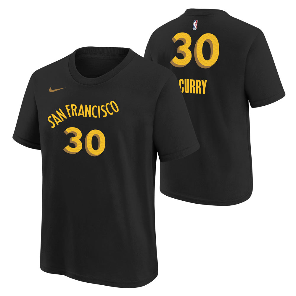 NBA Golden State Warriors Steph Curry Youth Nike 2023/24 City Edition Name &amp; Number Tee