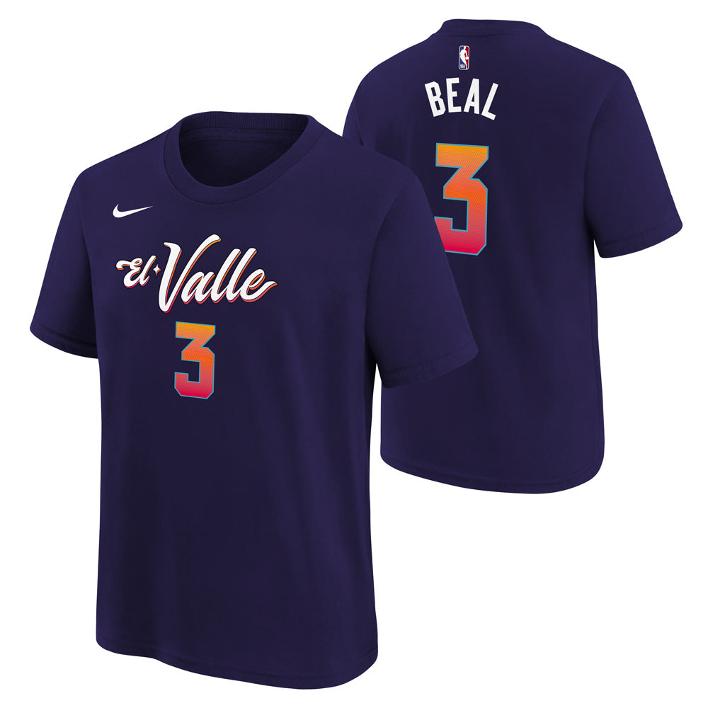NBA Phoenix Suns Bradley Beal Youth Nike 2023/24 City Edition Name &amp; Number Tee