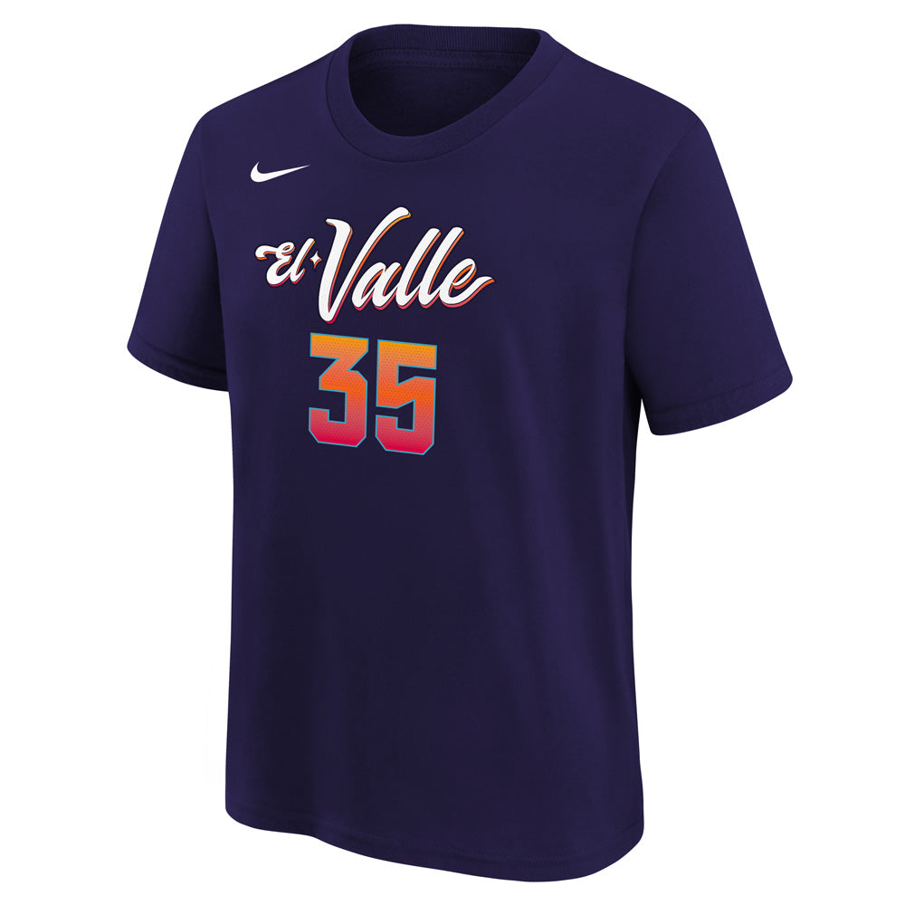 NBA Phoenix Suns Kevin Durant Youth Nike 2023/24 City Edition Name &amp; Number Tee