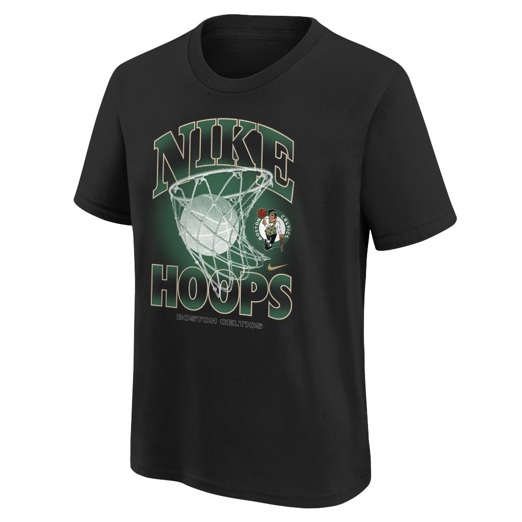 NBA Boston Celtics Youth Nike Courtside Hoops T-Shirt - Black