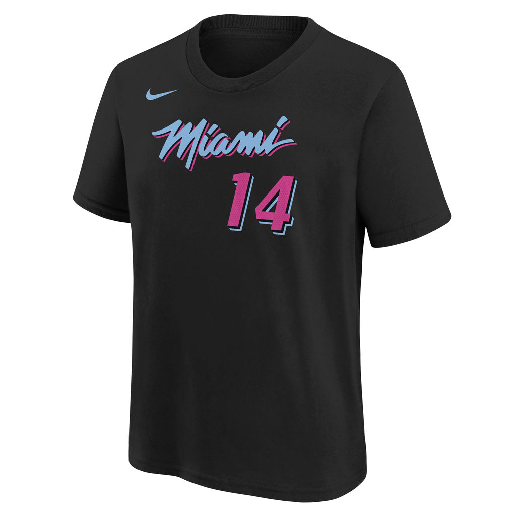 NBA Miami Heat Tyler Herro Youth Nike 2025-26 City Edition Name & Number Tee - Black