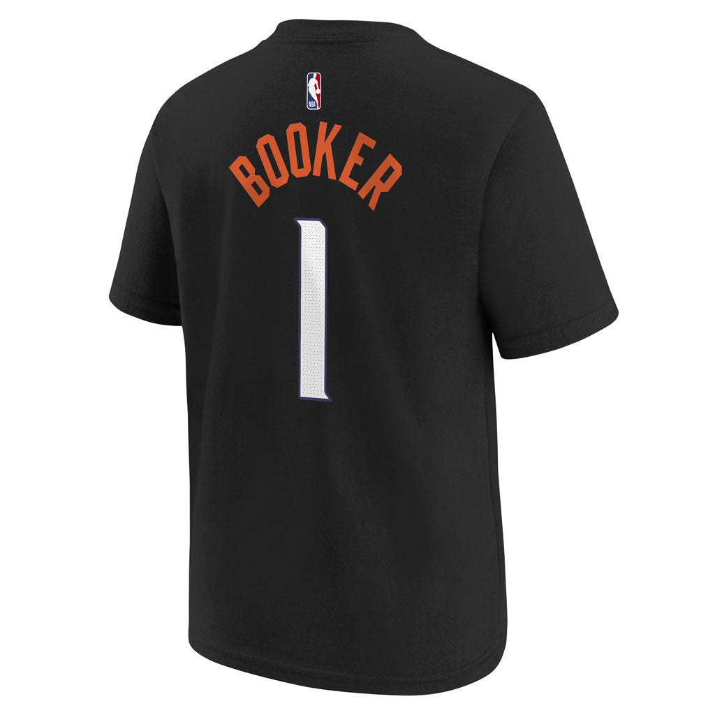 NBA Devin Booker Devin Booker Youth Nike 2025-26 City Edition Name & Number Tee - Black