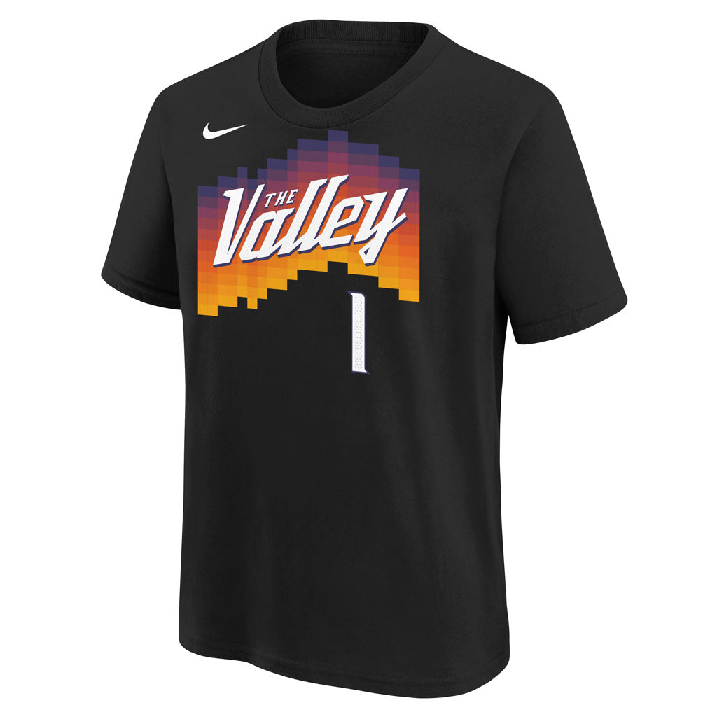 NBA Devin Booker Devin Booker Youth Nike 2025-26 City Edition Name & Number Tee - Black