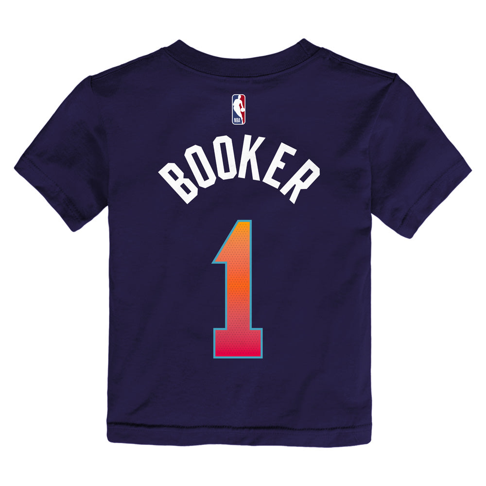 NBA Phoenix Suns Devin Booker Toddlers Nike 2023/24 City Edition Name &amp; Number T-Shirt - Purple