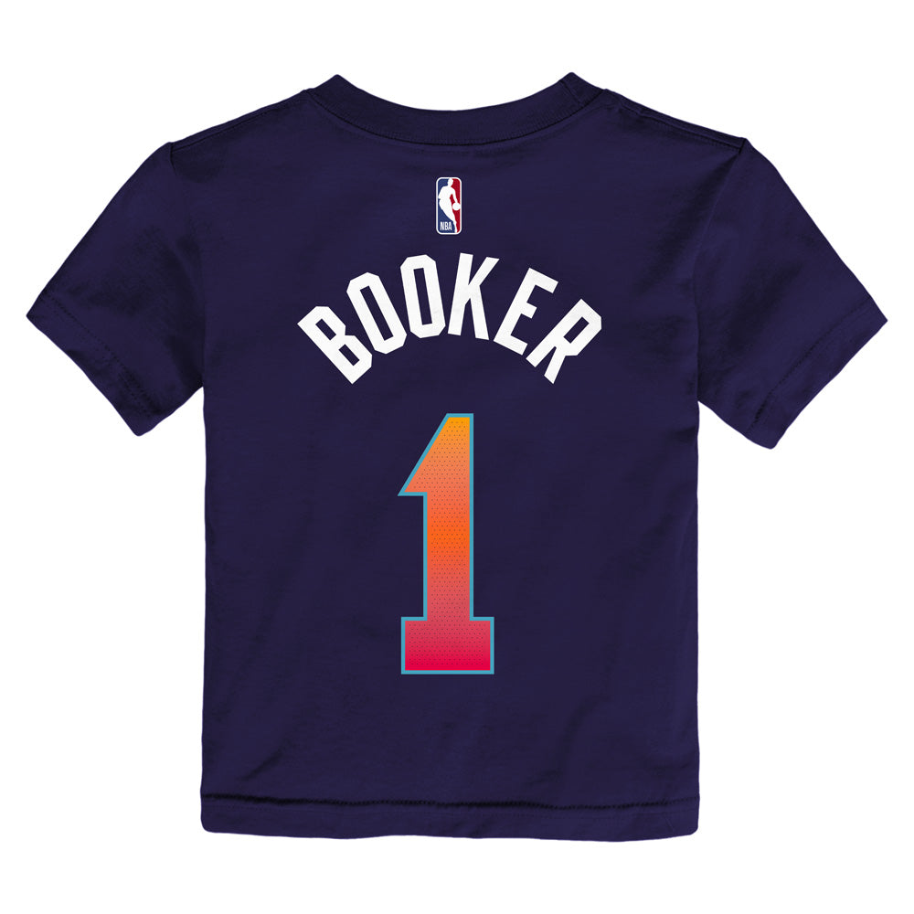 NBA Phoenix Suns Devin Booker Toddlers Nike 2023/24 City Edition Name &amp; Number Tee
