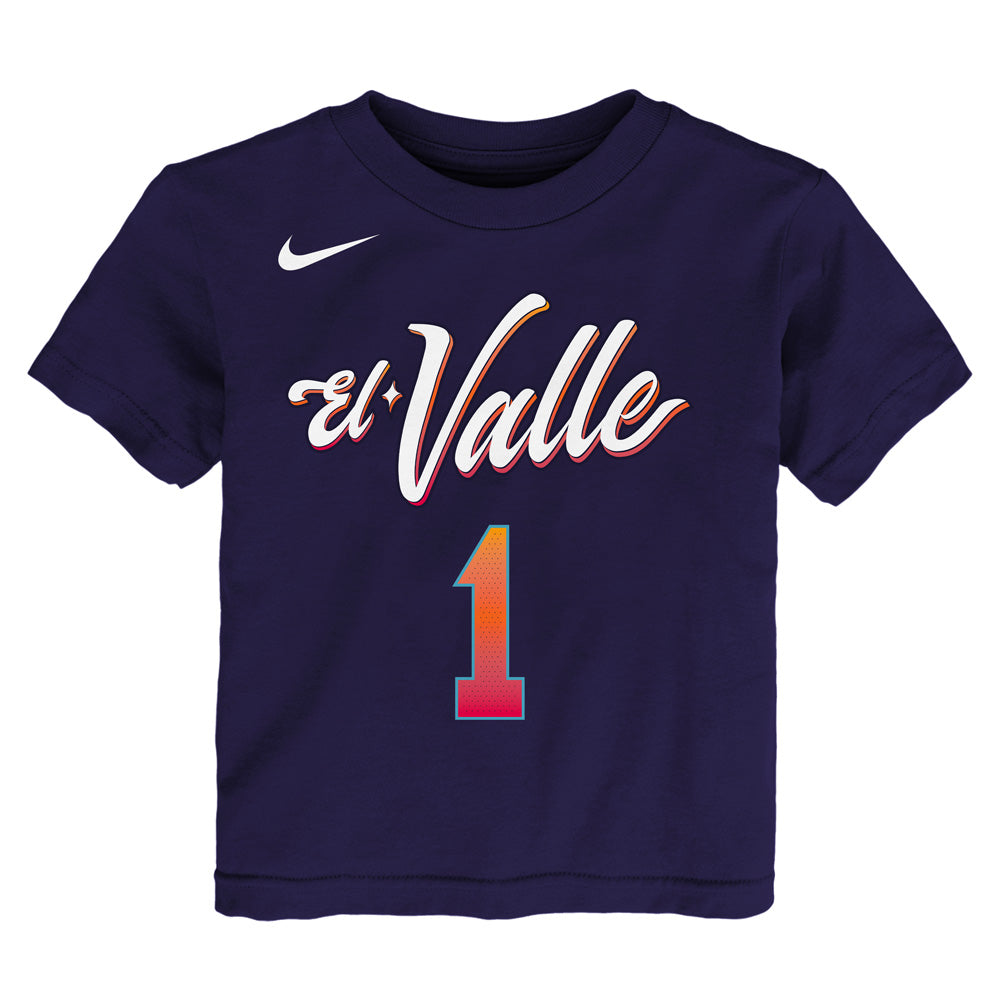 NBA Phoenix Suns Devin Booker Toddlers Nike 2023/24 City Edition Name &amp; Number T-Shirt - Purple