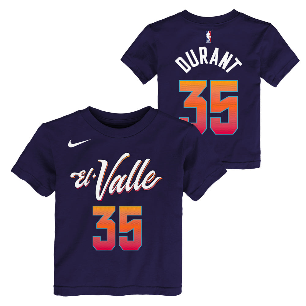 NBA Phoenix Suns Kevin Durant Toddlers Nike 2023/24 City Edition Name &amp; Number Tee