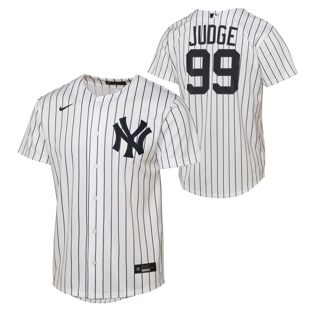 MLB New York Yankees Aaron Judge Youth Nike Home Baseline Jersey - White