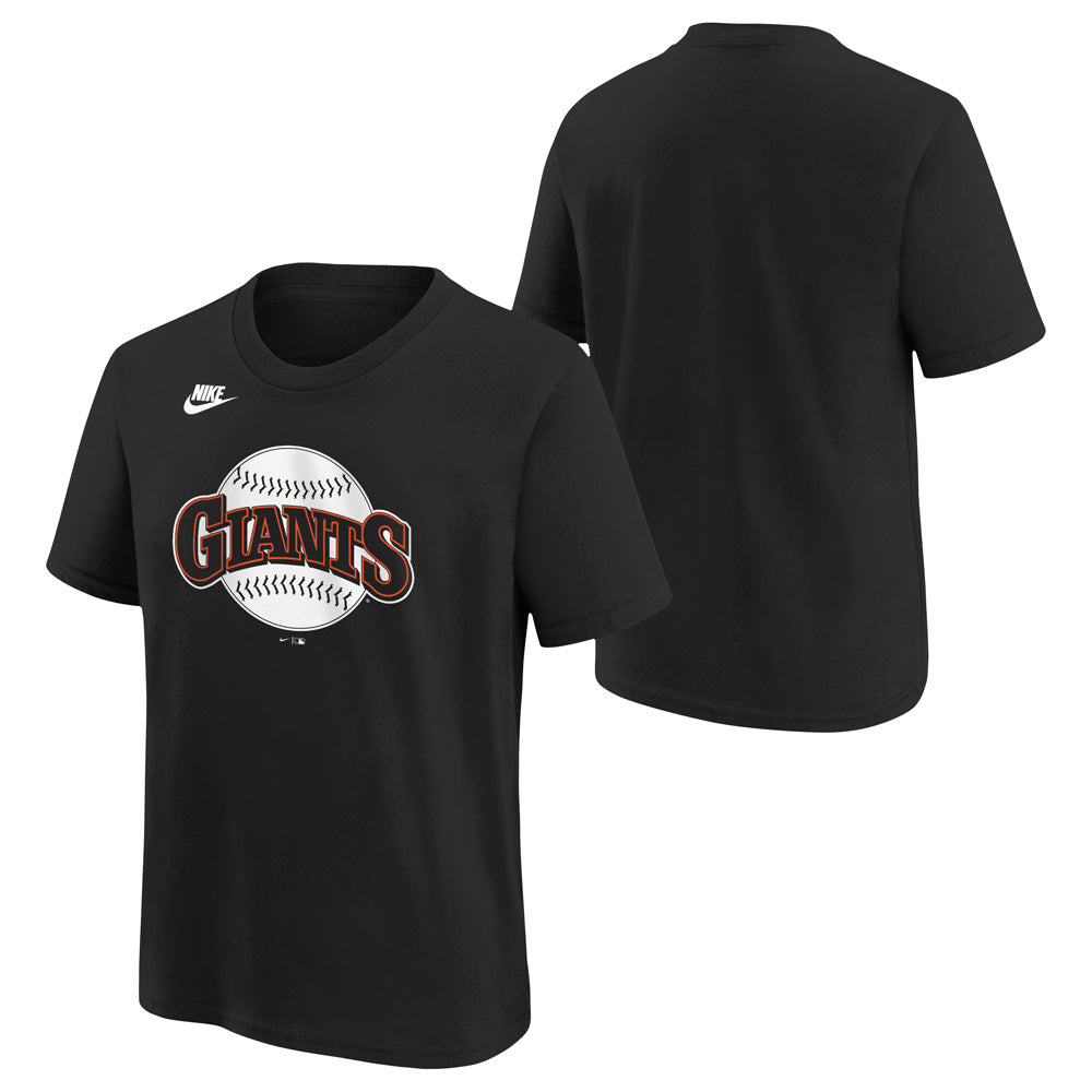 MLB San Francisco Giants Youth Nike Cooperstown Logo T-Shirt - Black