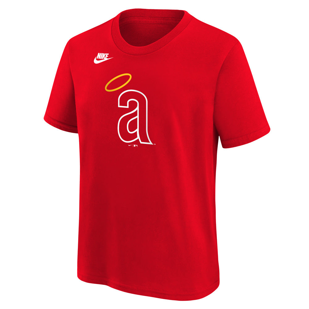 MLB Los Angeles Angels Youth Nike Cooperstown Logo T-Shirt - Red