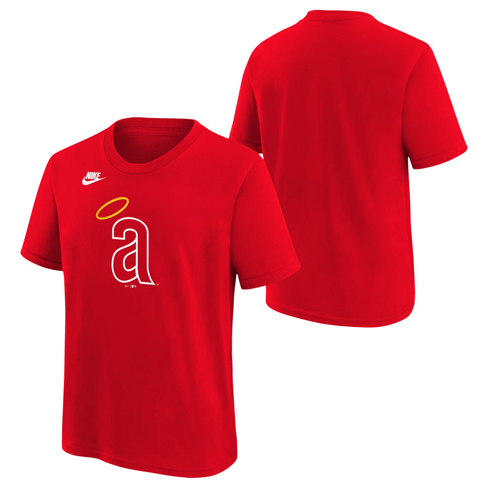 MLB Los Angeles Angels Youth Nike Cooperstown Logo T-Shirt - Red