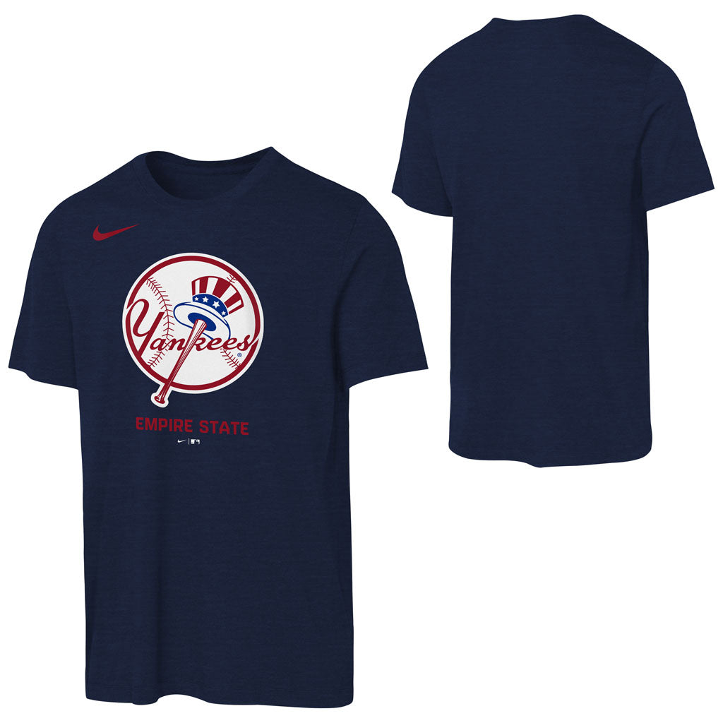 MLB New York Yankees Youth Nike Authentic Collection Triblend T-Shirt - Navy