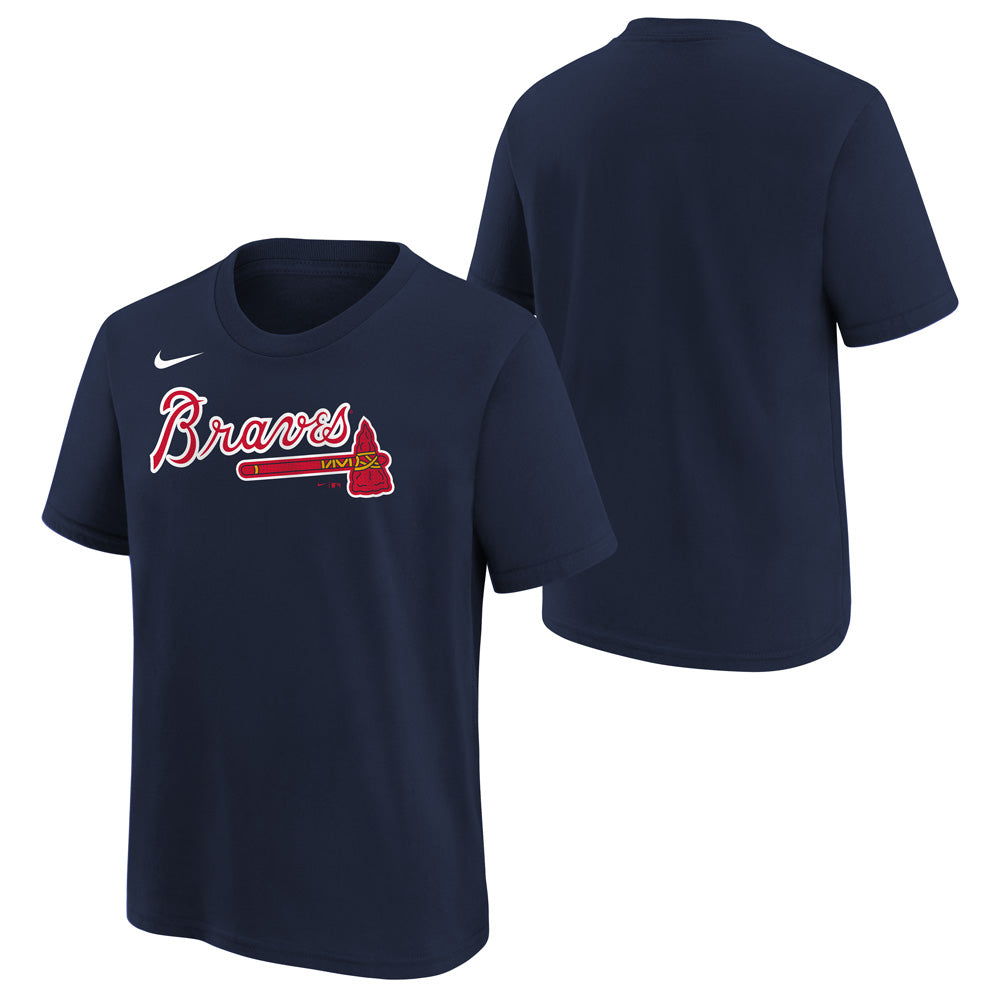 MLB Atlanta Braves Youth Nike FUSE Wordmark T-Shirt - Navy