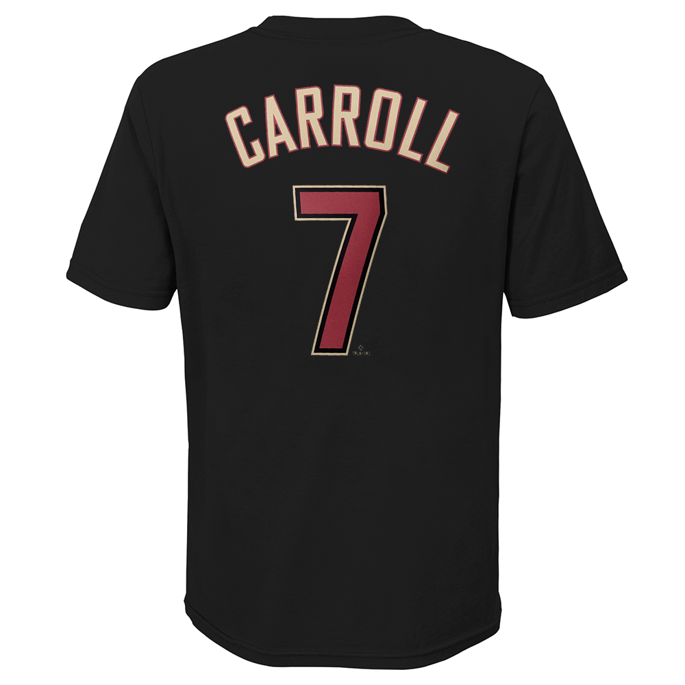 MLB Arizona Diamondbacks Corbin Carroll Youth Nike Alternate Name and Number Tee