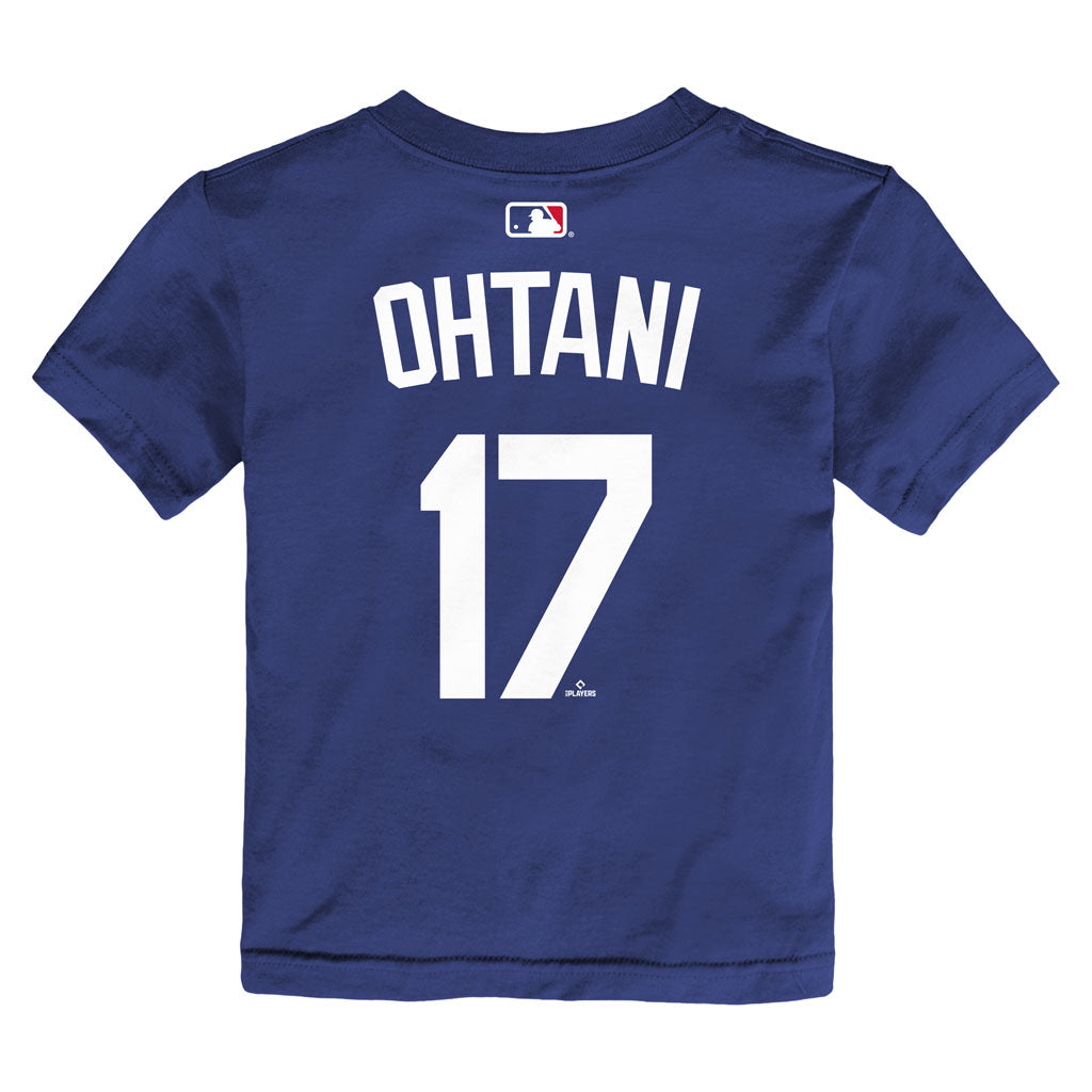 MLB Los Angeles Dodgers Shohei Ohtani Toddler Nike Home Name & Number T-Shirt - Blue