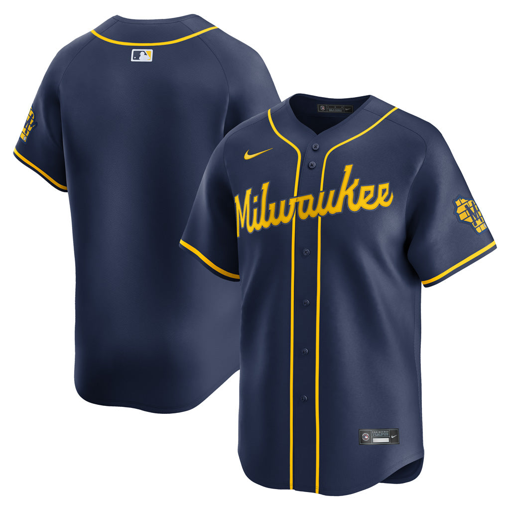 MLB Milwaukee Brewers Nike Alternate Limited Jersey - Navy