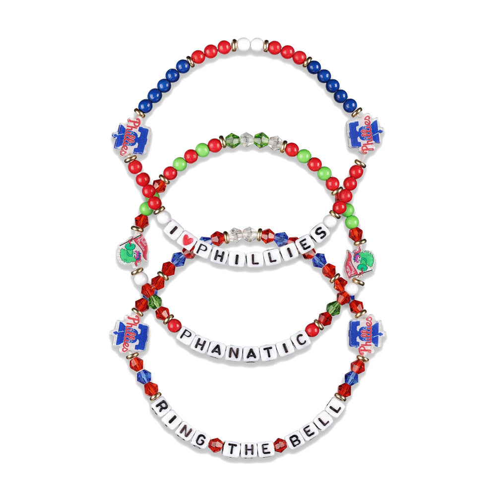MLB Philadelphia Phillies FOCO 3-Pack Friendship Bracelet