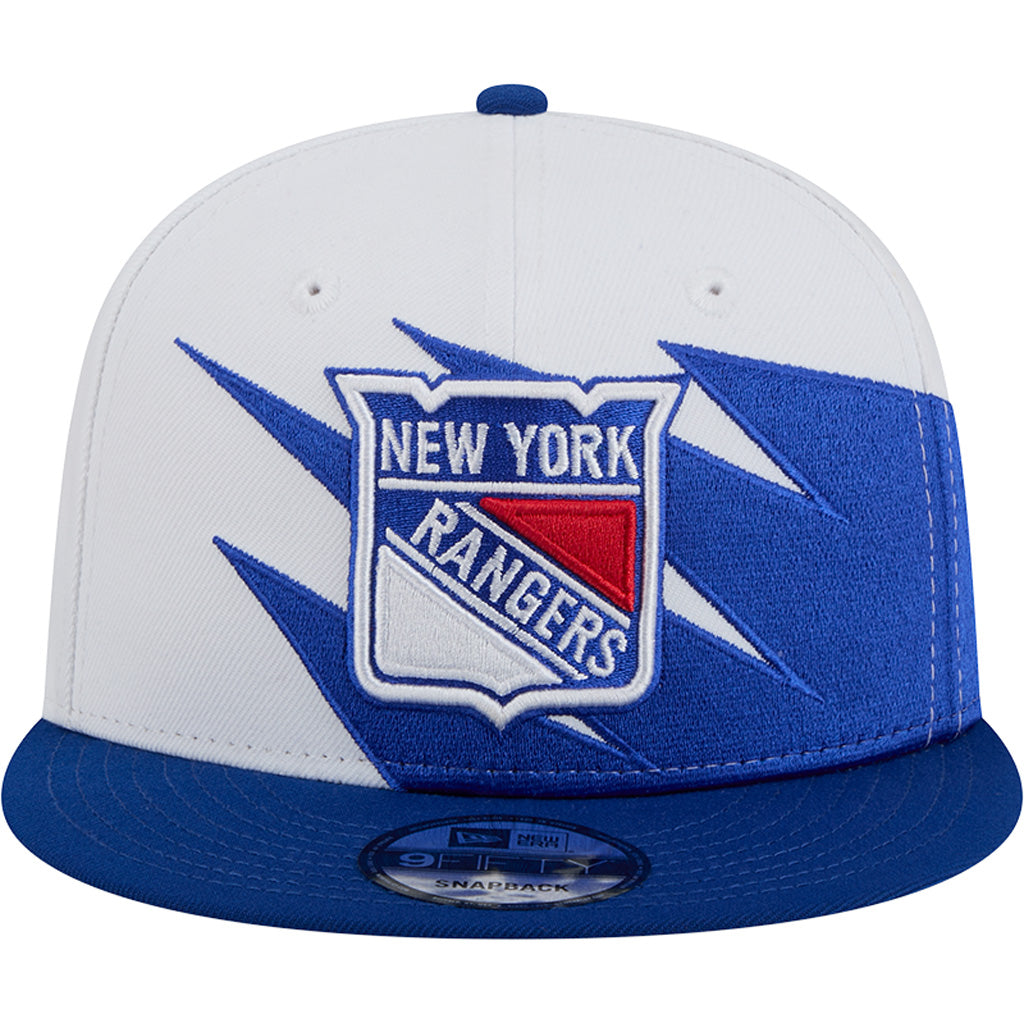 NHL New York Rangers New Era Jagged 9FIFTY Snapback Hat - White