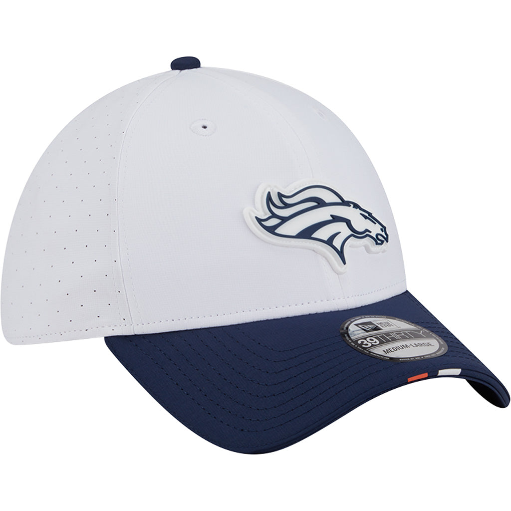 NFL Denver Broncos New Era 2025 Training 39THIRTY Flex Fit Hat - White