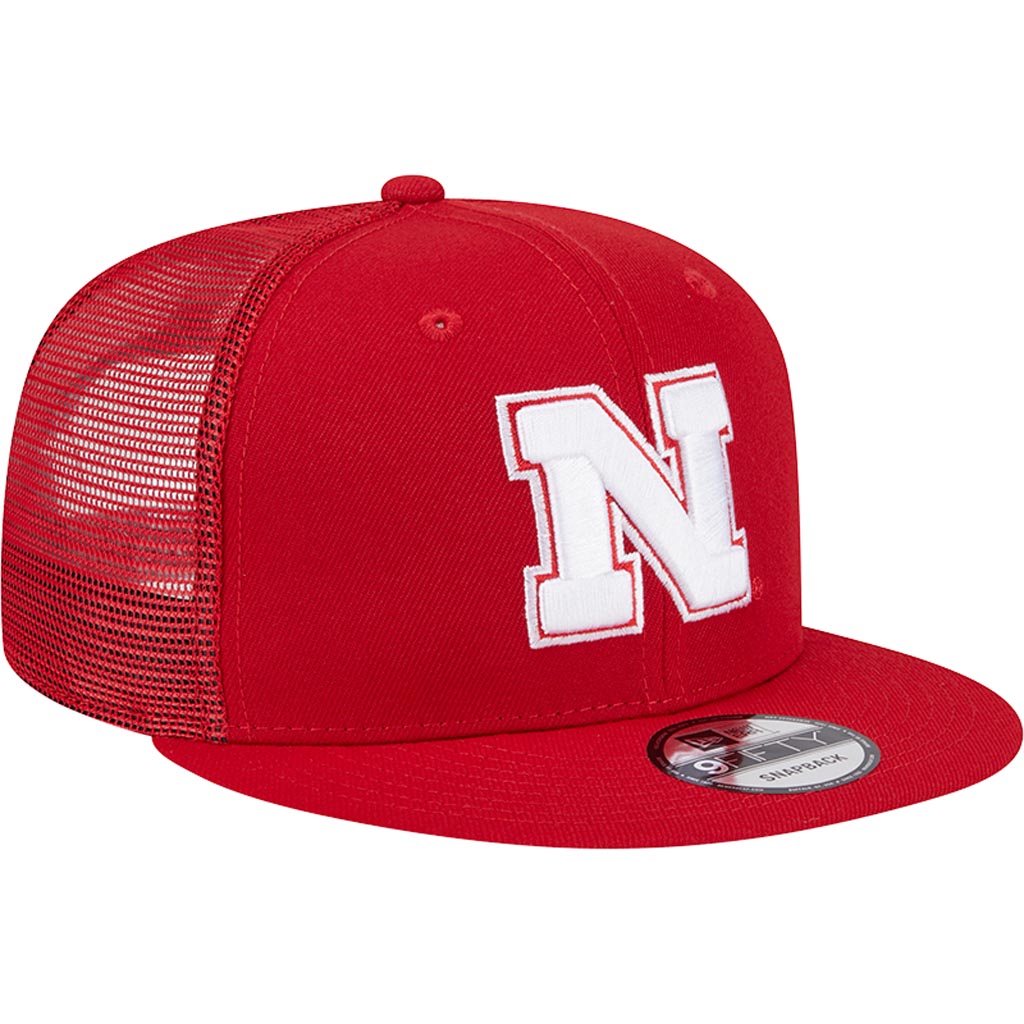 NCAA Nebraska Cornhuskers New Era 9FIFTY Snapback Trucker Hat - Red