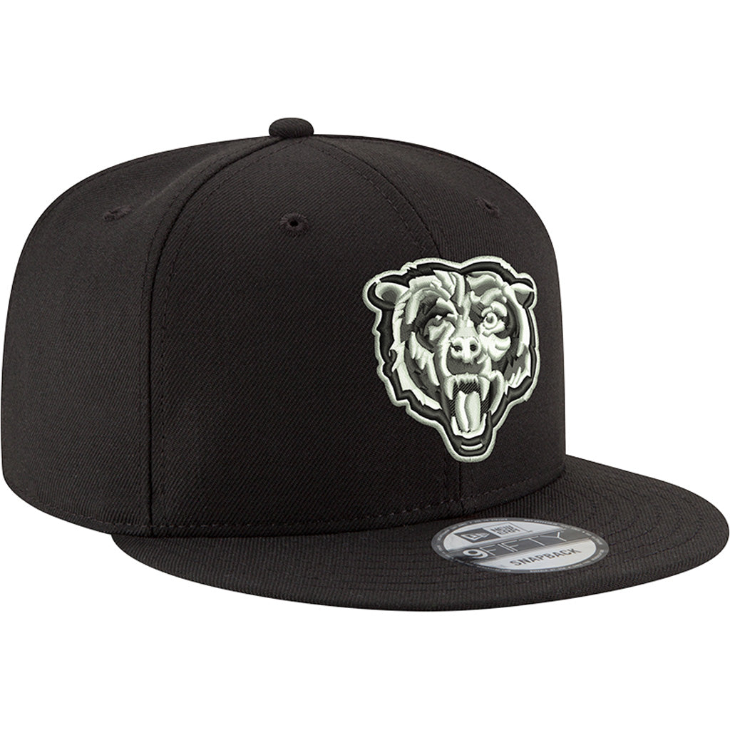 NFL Chicago Bears New Era Black & White 9FIFTY - Black Hat