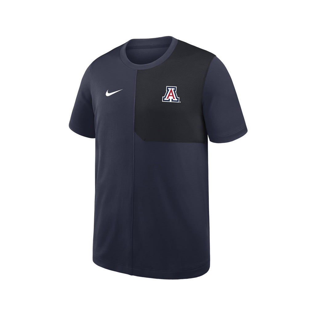 NCAA Arizona Wildcats Youth Nike Dri-Fit Coach T-Shirt - Navy
