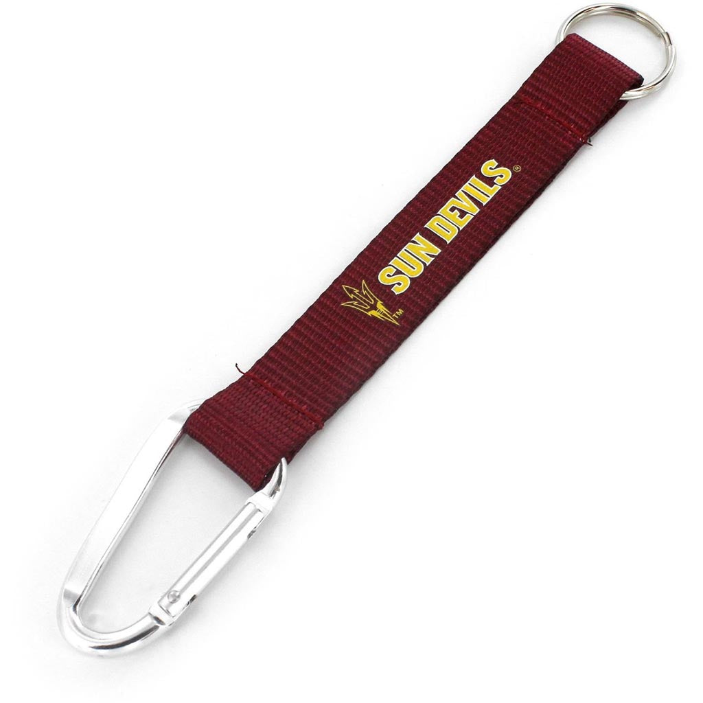 NCAA Arizona State Sun Devils Aminco Carabiner Lanyard Keychain - Maroon