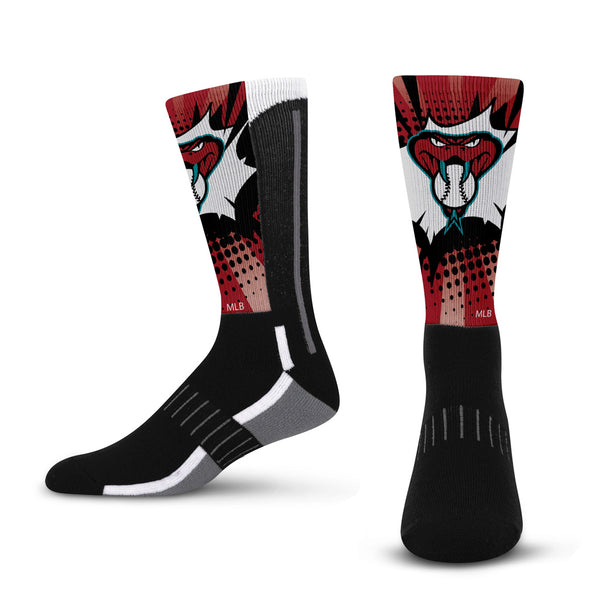 MLB Arizona Diamondbacks For Bare Feet Ka-Pow! Socks - Red - Just Sports